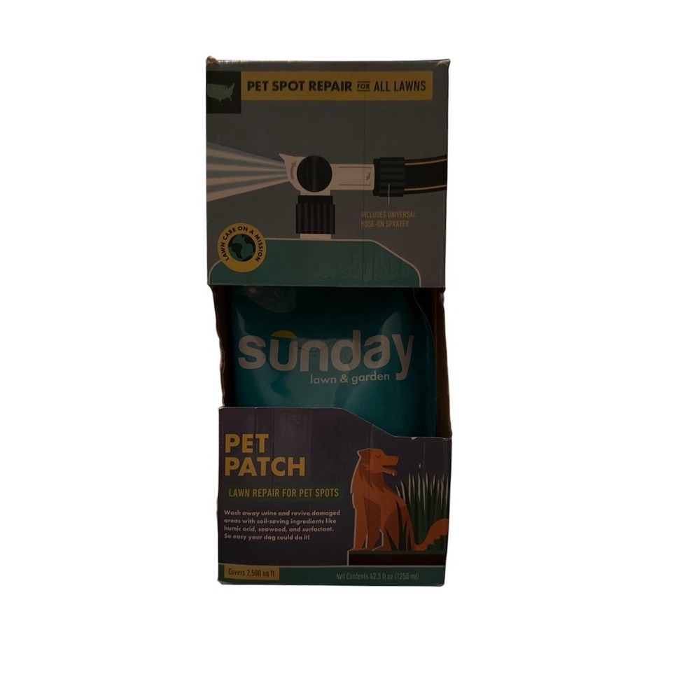 Sunday Pet Patch Repair Fix Spots and Thicken Lawn W/ Sprayer 2500sq ft LQQK!